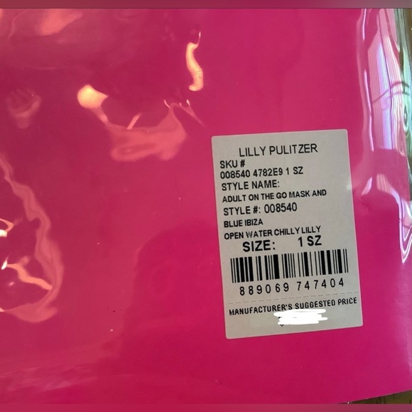 Lilly Pulitzer Adult On The Go Mask Set - Mask Lanyard Mask Extender Pouch - Picture 15 of 16